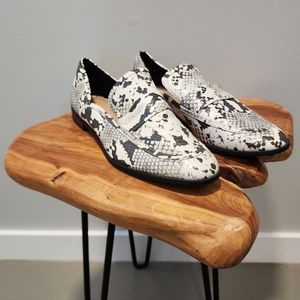 ZARA Faux Snakeskin Loafers